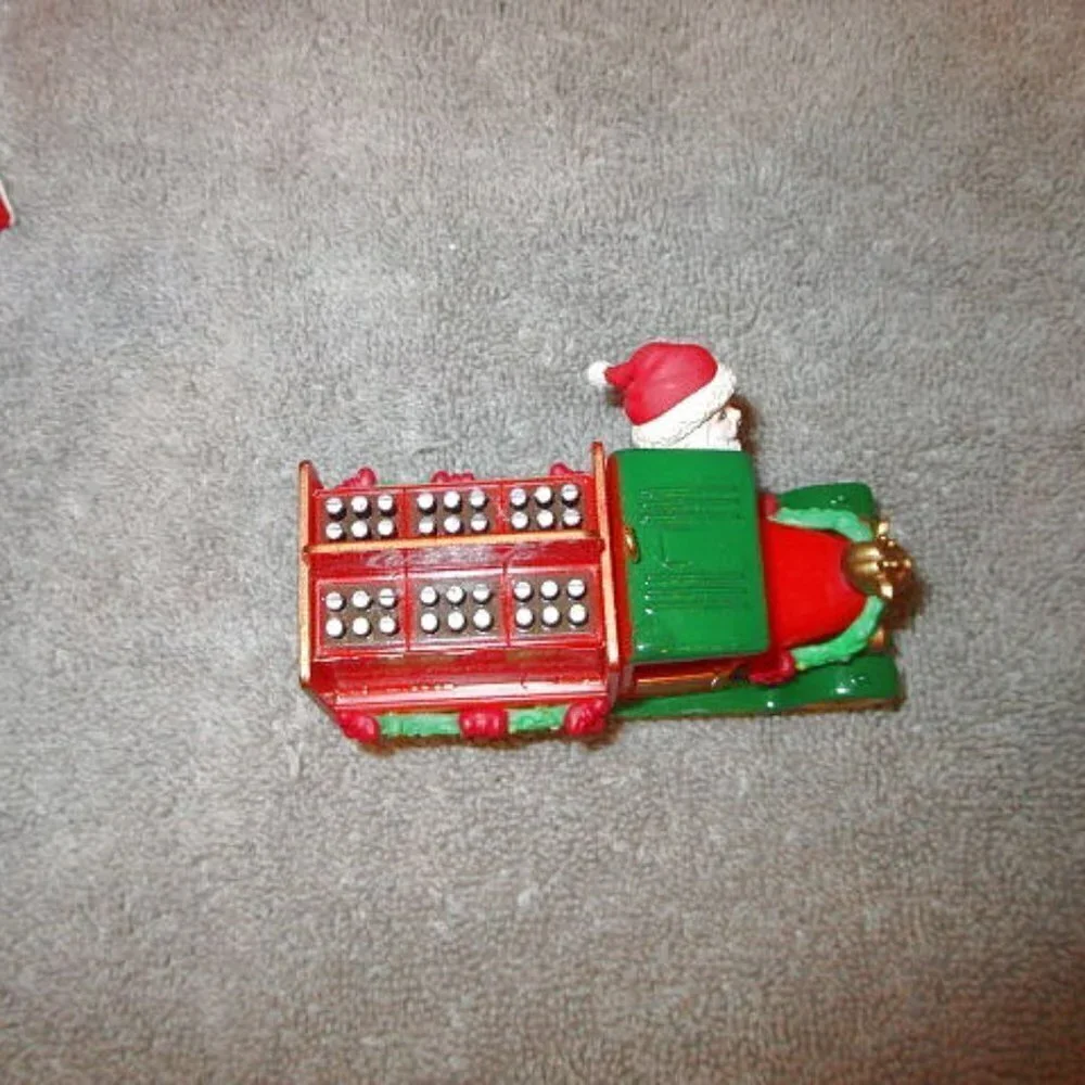 1994 Vtg Coca Cola On The Road Christmas Ornament Santa's Truck Enesco 592528